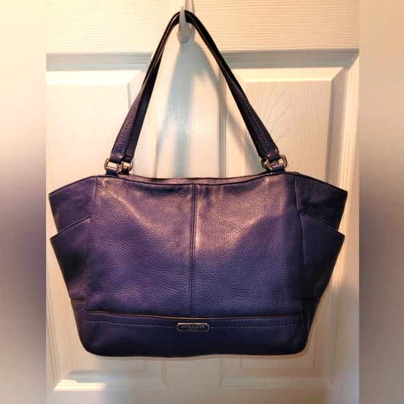 Coach Handbags - COACH  BLUE LEATHER BAG